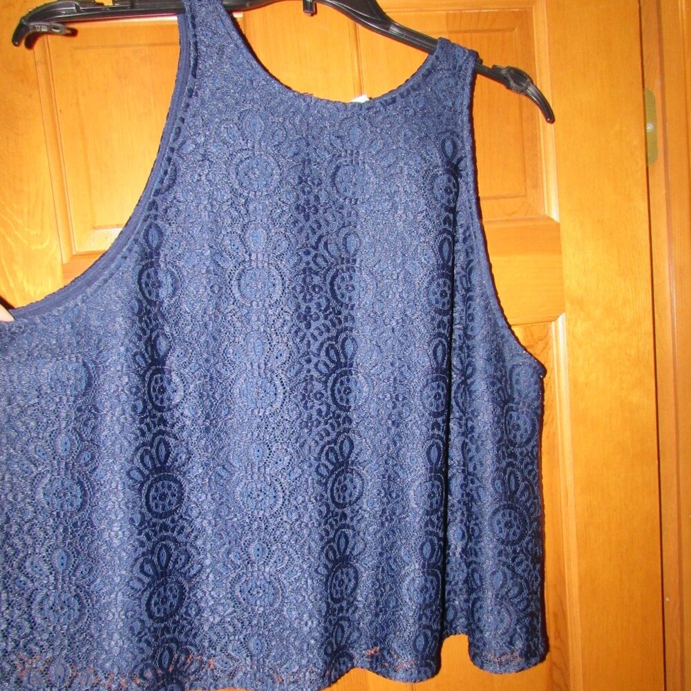 Lacey Dark Blue Arizona Size 1X Jrs. Plus Tank Top